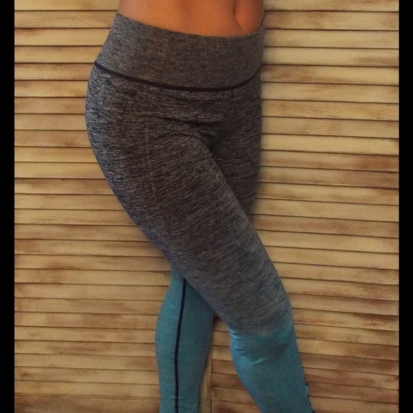 Ombré Leggings Stretch Yoga Pants Gym Workout - Picture 7 of 8